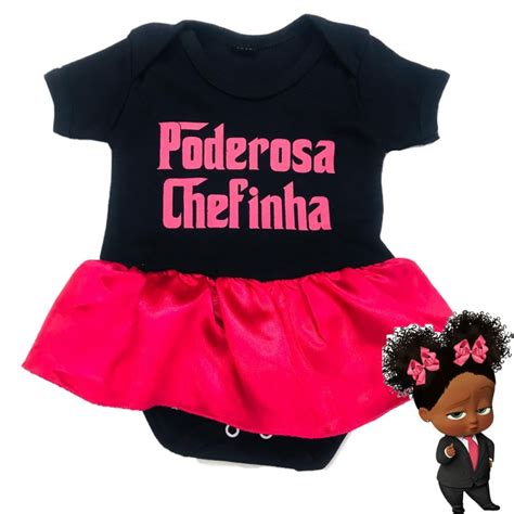 Body Bebê Temático Menina Fantasia Infantil Poderosa Chefinha Shopee