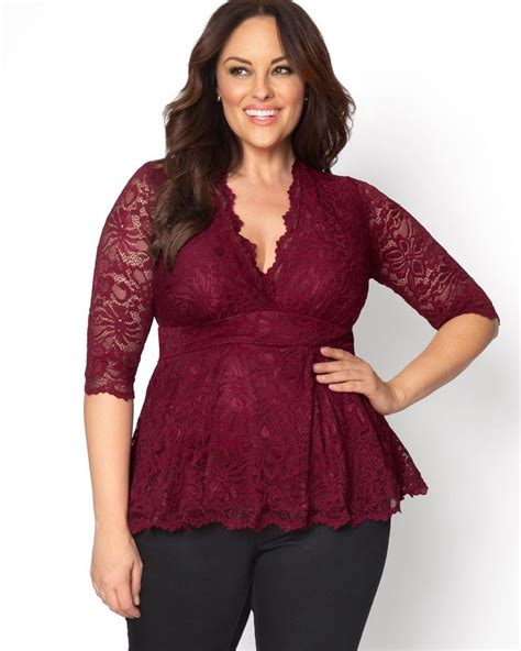 Plus Size Lace Peplum Tops For Women In New Style The Untidy Closet Plus Size Dressy Tops