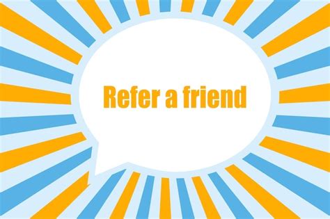 Premium Vector Refer A Friend Banner Icon Poster Speech Illustration