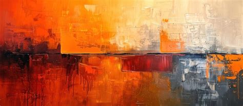 Premium Photo Vibrant Orange And Yellow Abstract Painting