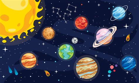 Colorful Planets Of Solar System 2391261 Vector Art At Vecteezy