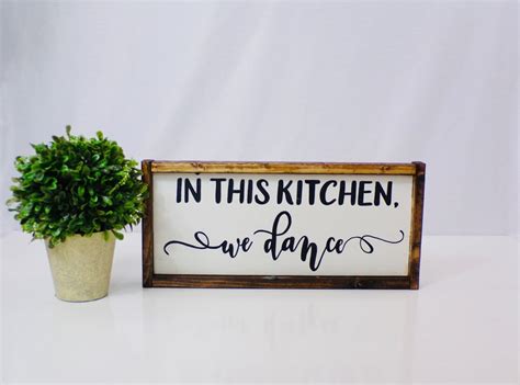 In This Kitchen We Dance Sign Kitchen Decor Pantry Sign Etsy