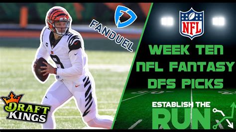 Week 10 Last Minute Nfl Fantasy Picks Week Ten Nfl Dfs Fantasy