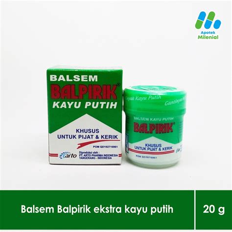 Jual BALSEM BALPIRIK KAYU PUTIH 20 GRAM Shopee Indonesia