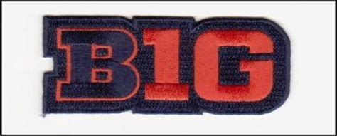 Illinois Big Ten White Jersey Logo Patch Ncaa College Football