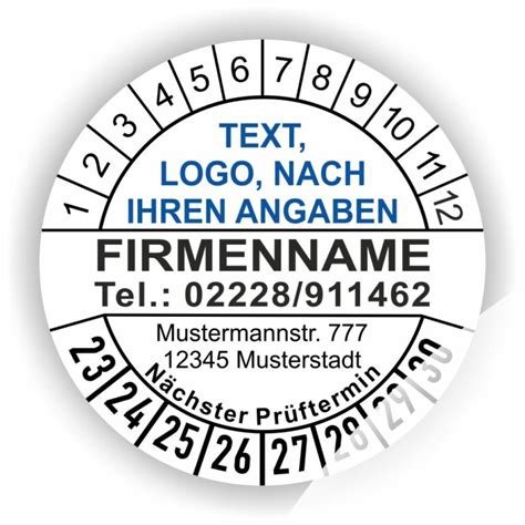 Pr Fplakette Mit Wunschtext Logo Printengel