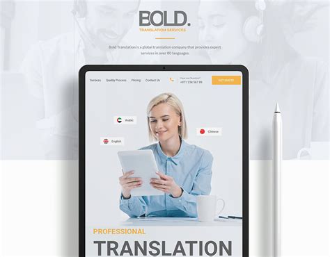 Bold Translation Services Website Design On Behance