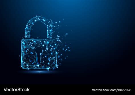 Cyber Security Concept Lock Symbol Royalty Free Vector Image