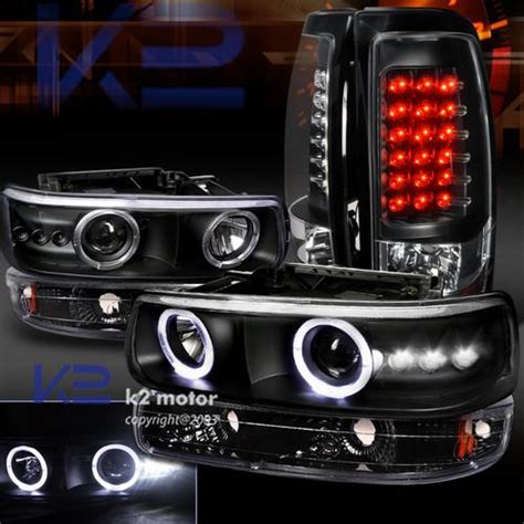 Purchase Black Chevy Silverado Halo Projector Headlight Bumper