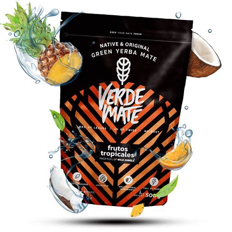 Tienda De Yerba Mate Verde Mate Green Frutos Tropicales 0 5kg Yerba