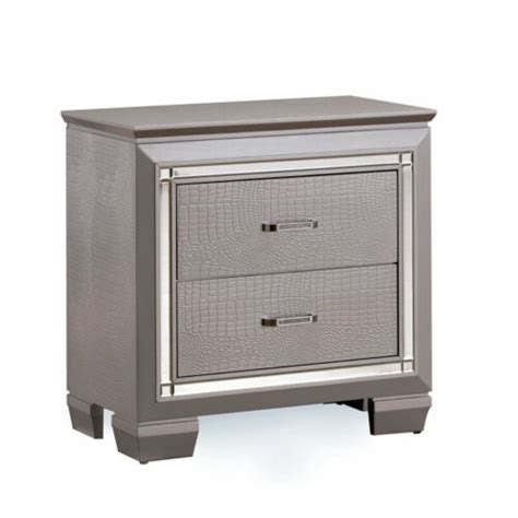 Bowery Hill Drawer Nightstand In Silver Kroger