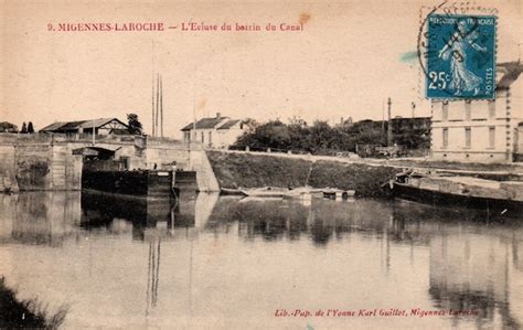 Migennes L Cluse Du Bassin De Canal Carte Postale Ancienne Et Vue