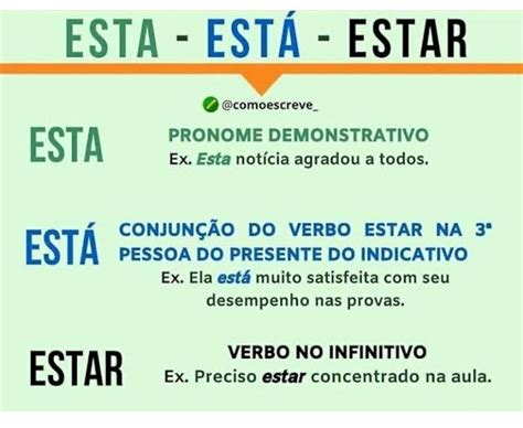 Diferenca Entre Esta E Estar BRAINCP