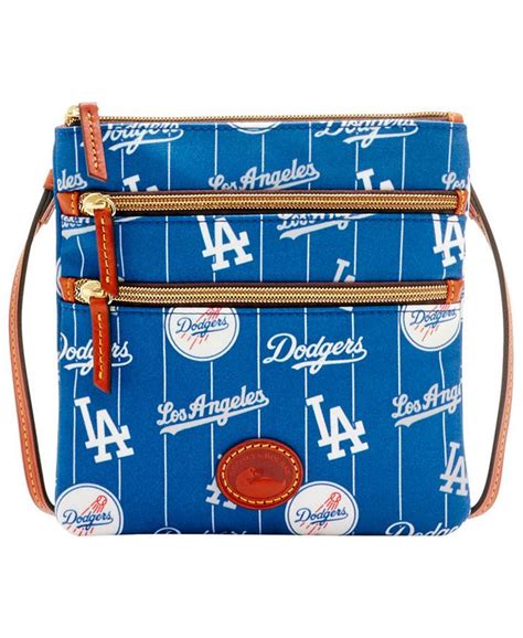 Dooney And Bourke Los Angeles Dodgers Nylon Triple Zip Crossbody Macys