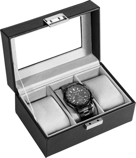 ProCase Watch Box Organizer For Men 3 Slot Watch Display Case Watch