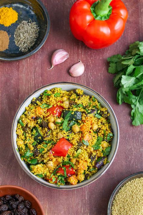 Moroccan Couscous With Chickpeas And Roasted Veg The Pesky Vegan