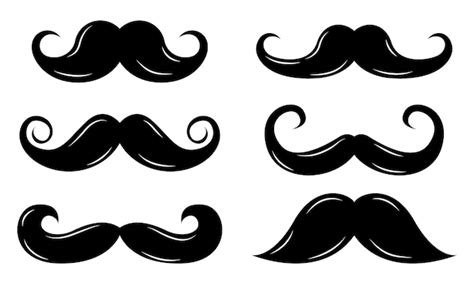 Conjunto De Icono De Bigote Hipster Colecci N De Bigote Diferente