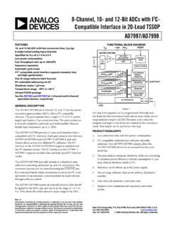 AD7998 AD7997 8 Channel 10 And 12 Bit ADCs With I2C Ad7998