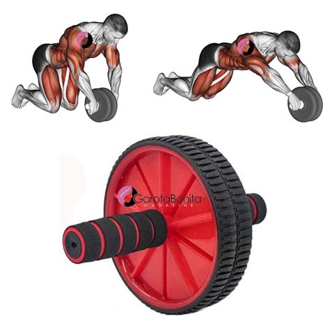 Aparelho Abdominal Lombar Ab Rolo Roda C Apoio Exercicios Shopee Brasil