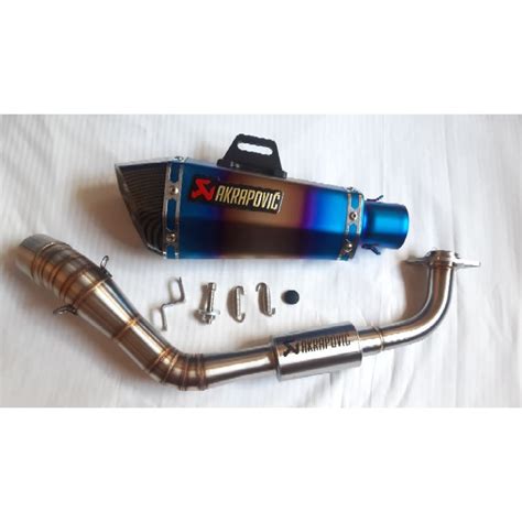 Nmax V2 And Aerox V1 V2 Akrapovic Full Exhaust Pipe Shopee Philippines