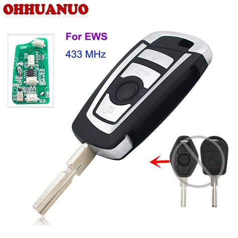 Buttons Ews Modified Flip Remote Key Fob Mhz No Chip For Bmw E