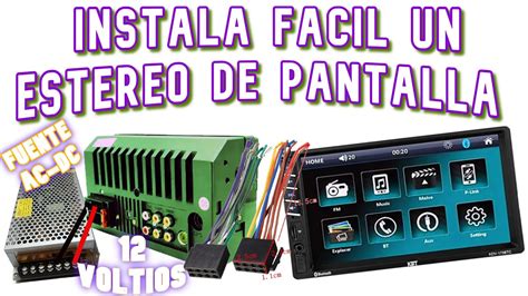 Instala Facil Un Estereo De Pantalla YouTube