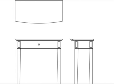 Table Front View Drawing - You also have the ability to open the part ...