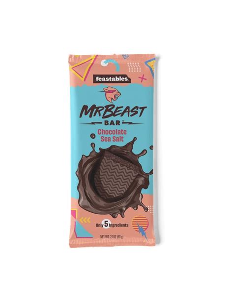 Feastables Mr Beast Bar Chocolate Sea Salt 60g X 10