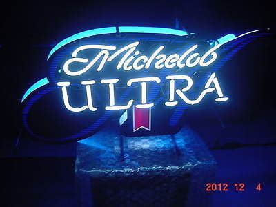 Michelob Ultra Beer Neon Sign Bonus Lighted Mirror