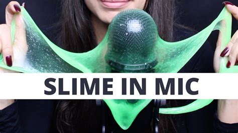 Asmr Slime In Mic Slime No Microfone Sons Super Relaxantes [en