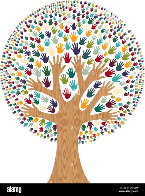 Isolated Diversity Tree Hands Stock Vector Image Art Alamy