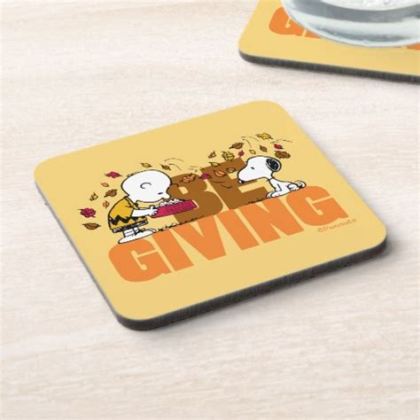 Peanuts Be Giving Beverage Coaster Zazzle