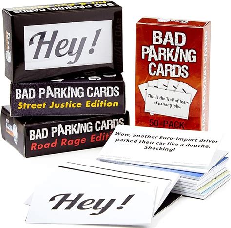 Witty Yeti Insulting Hilarious Bad Parking Cards 4 Pack