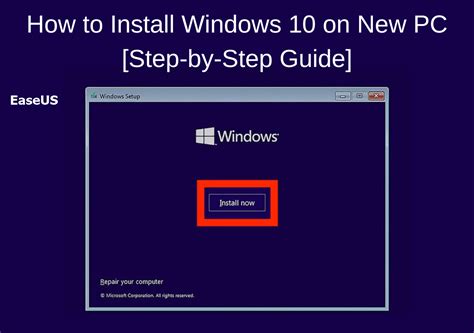 How To Install Windows 10 On New Pc Easeus