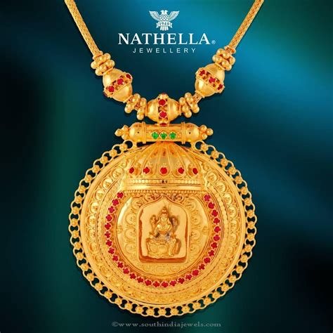 Gold Temple Necklace From Nathella South India Jewels Gold Pendant