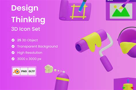 Premium Design Thinking 3D Illustration pack from Design & Development ...