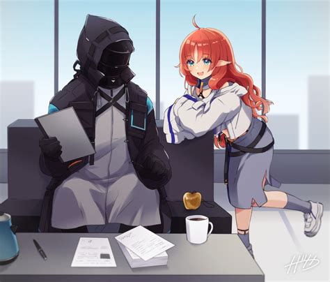 Doctor And Myrtle Arknights Drawn By Nanatsuka Danbooru