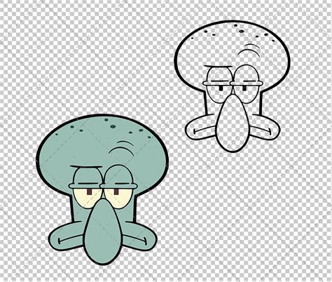 Also Squidward Spongebob Squarepants 003 Svg Dxf Eps Png Svgshopart