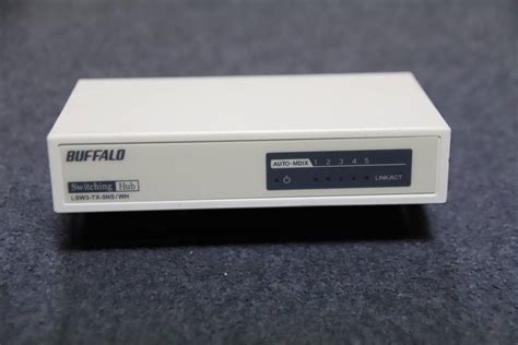 ヤフオク スイッチングハブ 5ポート Buffalo Lsw3 Tx 5nswh