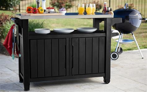 Unity XL Graphite Outdoor Kitchen Cart With Storage Keter