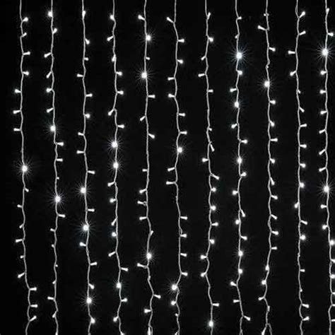 Cortina De Natal De 3 0m X 2 0m E 300 LEDs Brancos Frios Fio Branco