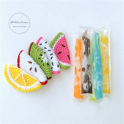 How To Crochet Fruit Slice Popsicle Holders Free Pattern Blackstone