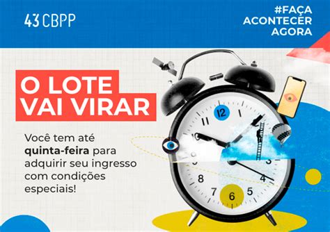 Cbpp Desconto Do Segundo Lote De Inscri Es Termina Amanh Blog