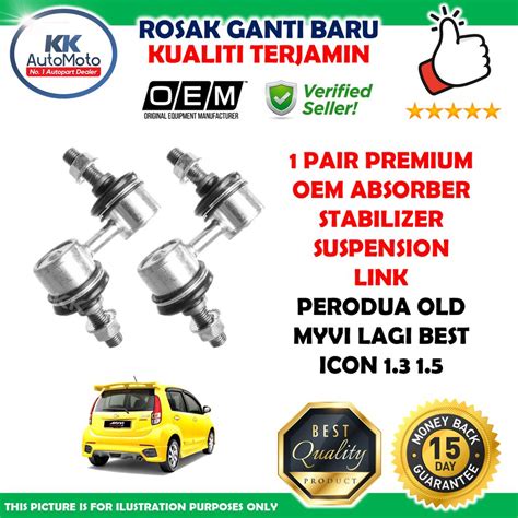 Sepasang 2 Biji Perodua Myvi Old Lagi Best Icon 1 3 1 5 Premium OEM