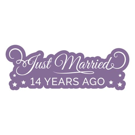 Just Married 14 Years Ago Png And Svg Design For T Shirts