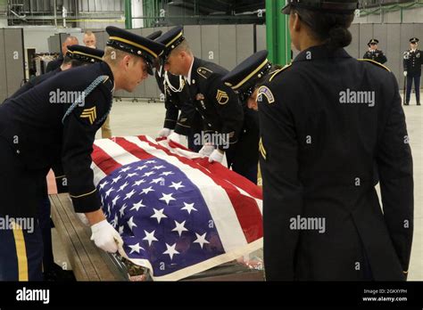 Trainers From The National Guard Bureau National Military Funeral Honors Program Observe