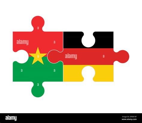 Connected Puzzle Of Flags Of Burkina Faso And Germany Vector Stock