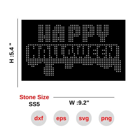 Hallowen Ss6 Rhinestone Template Svg Dxf Eps Cricut Etsy