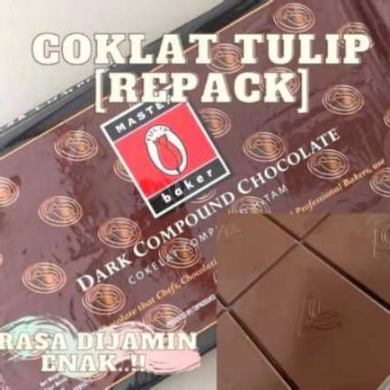 Jual Tulip Dark Coklat Compound 1kg Repack Shopee Indonesia