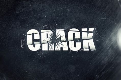 Premium Psd Cracked Text Effect